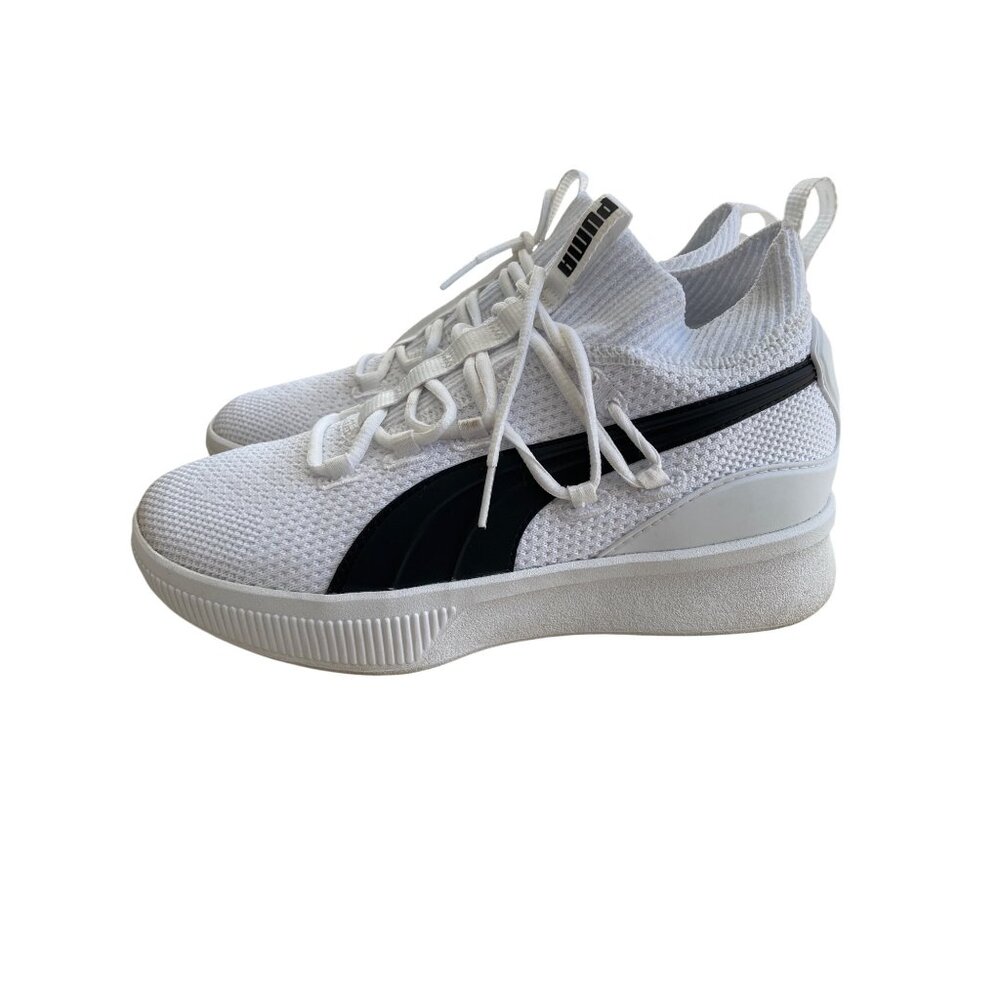 PUMA Clyde Court 'White Black' 1973 Boy's Size 6 Sneaker 193014-02 GW high top